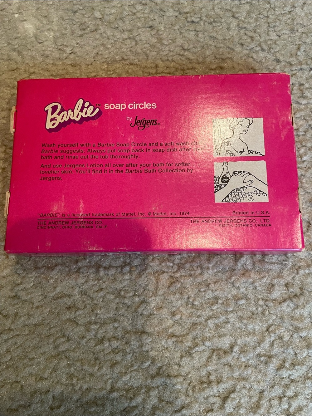 Vintage 1974 Barbie x Jergens Soap Circles - Picture 2 of 2